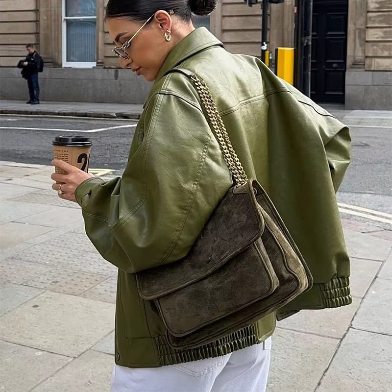 Asta | Oversized Læderjakke