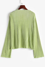 Laura | Raffineret V-hals Top i Tekstureret Finish