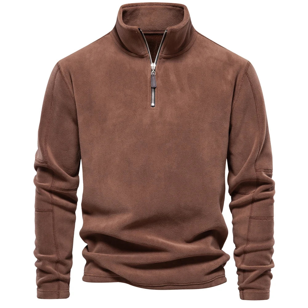 Hjalte Varm fleece krave sweatshirt