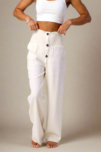 Laura | Linnedbukser med høj talje