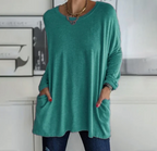 Ava™ | Casual Oversized Tunic Top med lommer