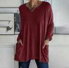 Ava™ | Casual Oversized Tunic Top med lommer