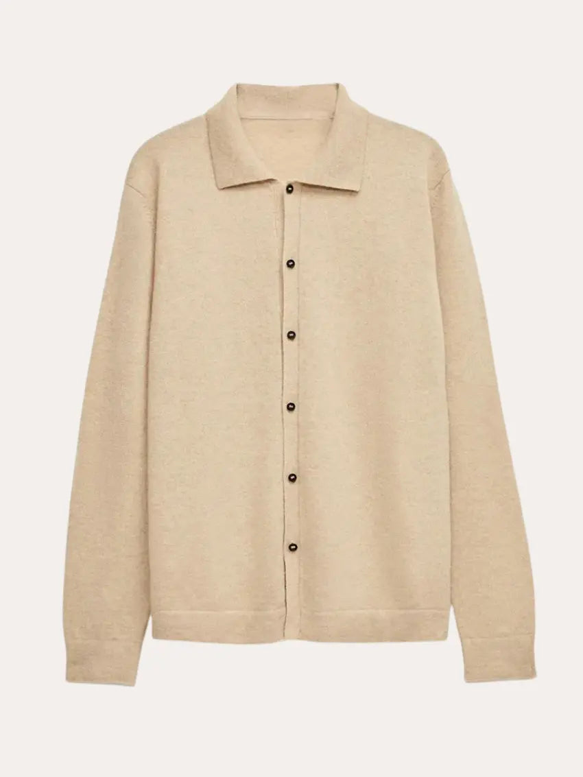Frederik – Cashwool Skjorte Beige