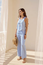 Sæt Maria | Bukser + Top med Matchende Striber