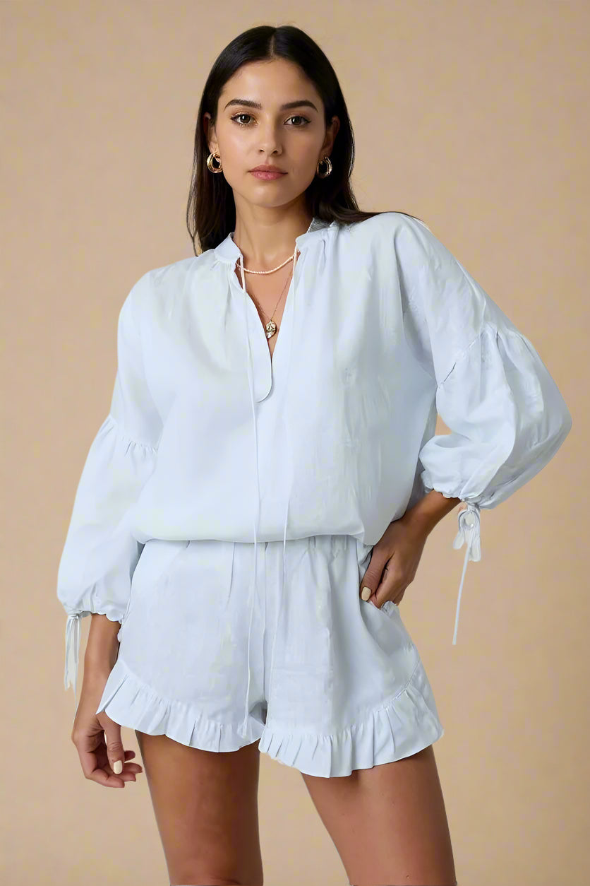 Sæt Clara| Let Sommertøj – Top + Nederdel