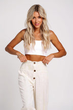 Laura | Linnedbukser med høj talje