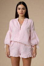 Sæt Clara| Let Sommertøj – Top + Nederdel