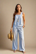 Sæt Maria | Bukser + Top med Matchende Striber