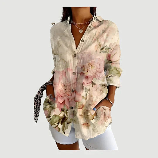 Amelie™ | Bluse med farverigt design