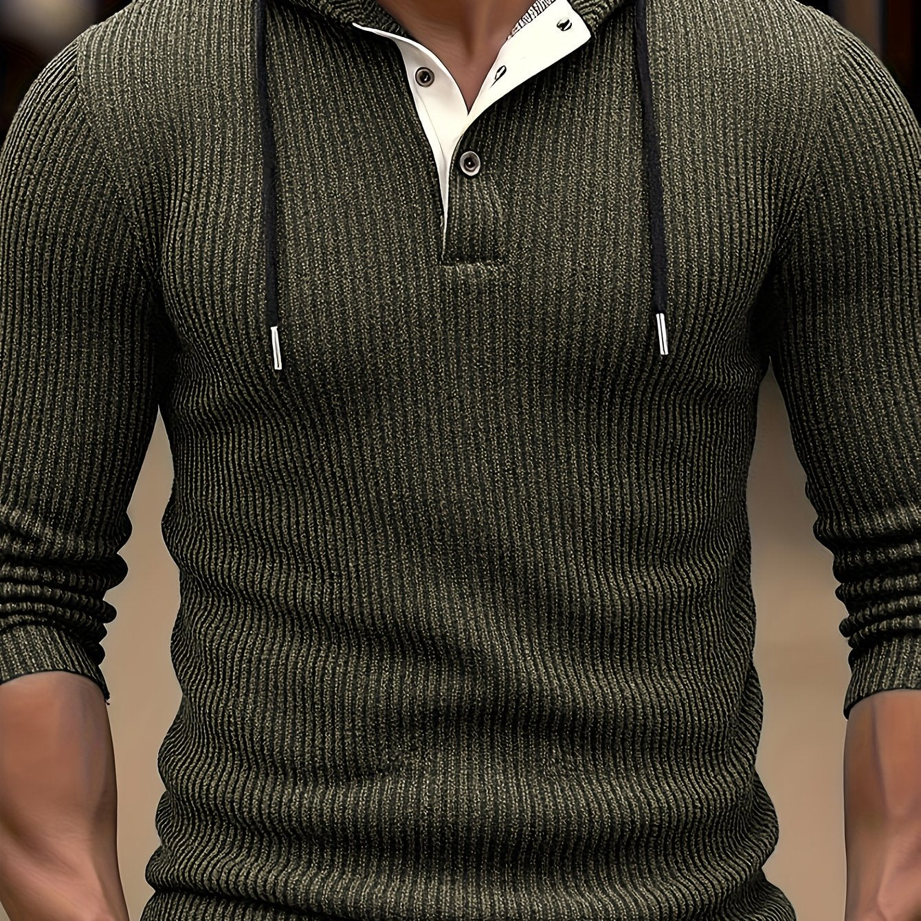 Maldini - Herre Sweater i Strik med Hætte – Casual Fit