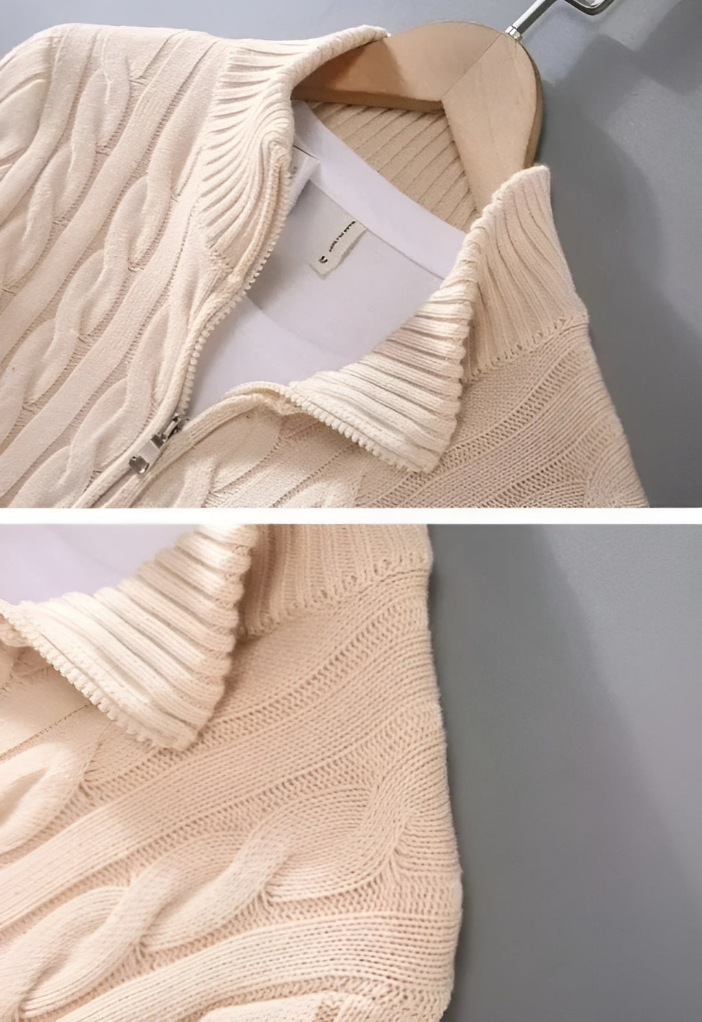 Morten - Sweater med halv lynlås