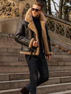 Jesper - Premium jakke i shearling-stil