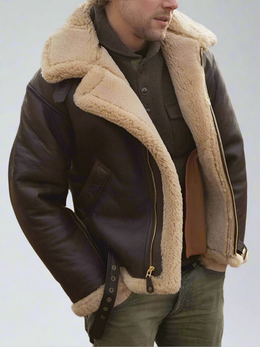 Jesper - Premium jakke i shearling-stil