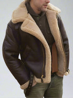Jesper - Premium jakke i shearling-stil