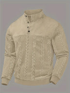 Dawson - Langærmet Henley Sweater Med Striber