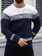 Rolf - Elegant patchwork sweater