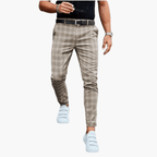 Malthe -  Herre Slim-Fit Stilfulde Mønstrede Bukser