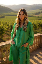 Sæt Elina | Ensfarvede & komfortable bukser + matchende top