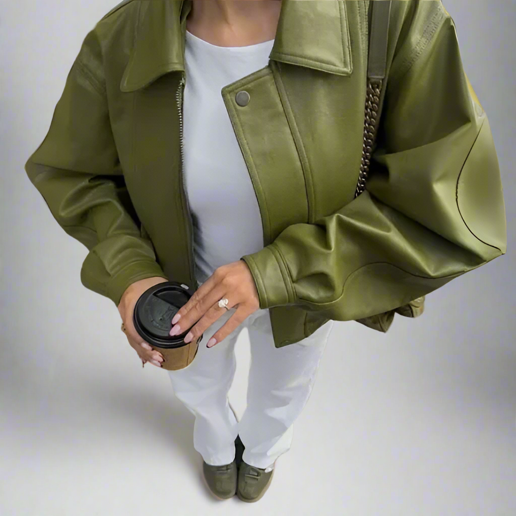 Asta | Oversized Læderjakke