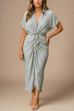 Elora Kjole | Lang kjole med knudedetalje