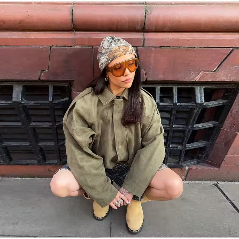 Marianne | Suede Bomberjakke